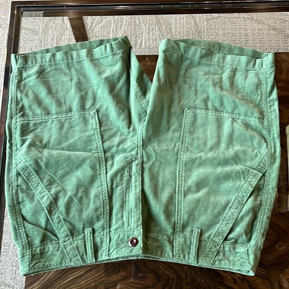 Men’s size 34 Outerknown green corduroy shorts, gift wrong size, never worn.